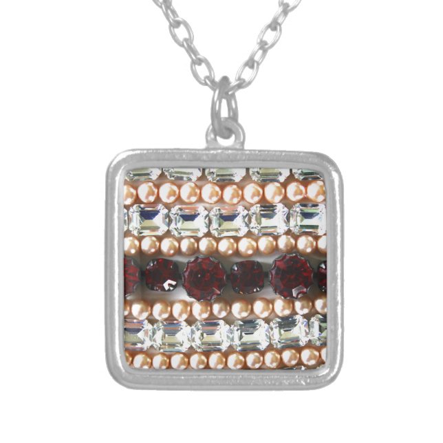 Rhinestones and pearls - vintage jewelry (Front)