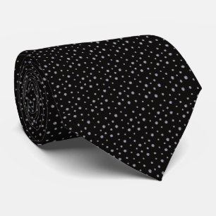 Rhinestones on black neck tie