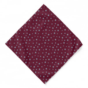 Rhinestones on dark red bandana