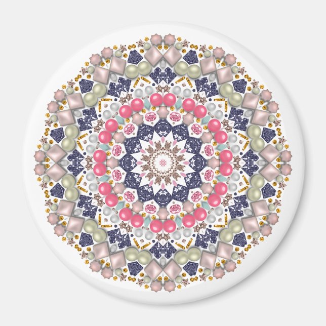 Rhinestones, sequins, confetti magnet (Front)