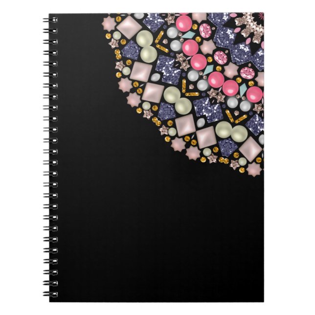 Rhinestones, sequins, confetti notebook (Front)