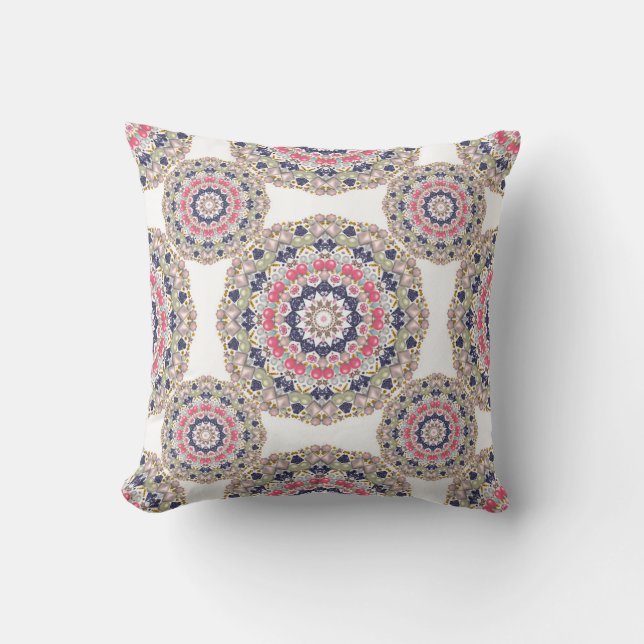 Rhinestones, sequins, confetti throw pillow (Front)