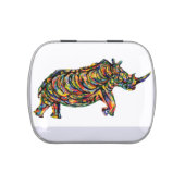 Rhino Abstract Jelly Belly Candy Tin (Top)