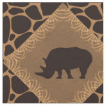 Rhino and Animal Print Diamond Pattern. Fabric
