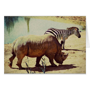 Rhino and Zebra Cards