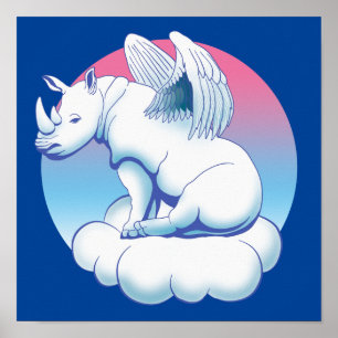 Rhino Angel - Rhinoceros Conservation Awareness Poster
