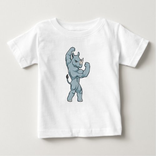 Rhino as Bodybuilder extreme Baby T_Shirt
