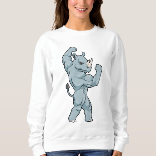 Rhino as Bodybuilder extreme Sweatshirt