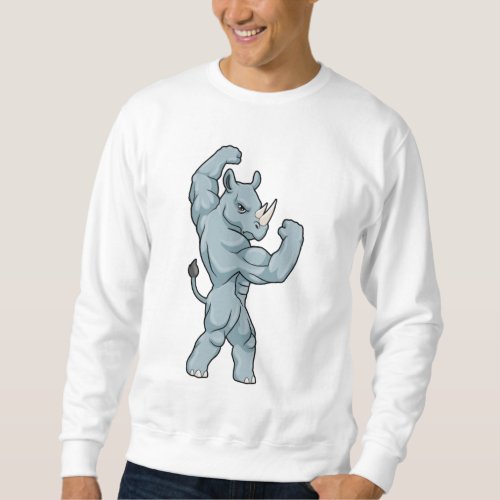 Rhino as Bodybuilder extreme Sweatshirt