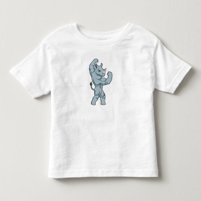 Rhino as Bodybuilder extreme Toddler T-shirt (Front)