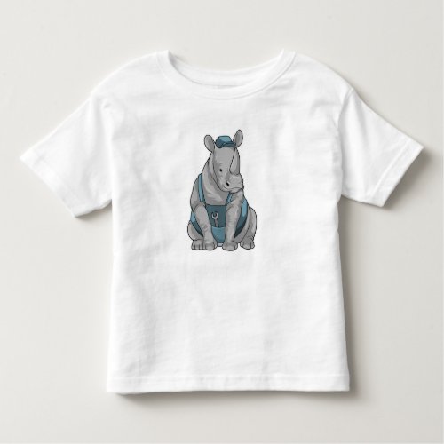 Rhino as Craftsman with Wrench Toddler T_shirt