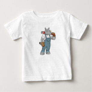 Rhino as Handyman with Water pump pliers Baby T-Shirt