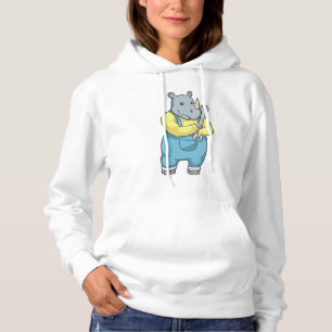 Rhino as Mechanic with Wrench Hoodie