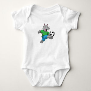Rhino as Soccer player with Soccer Baby Bodysuit