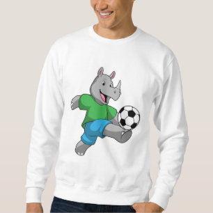 Rhino as Soccer player with Soccer Sweatshirt