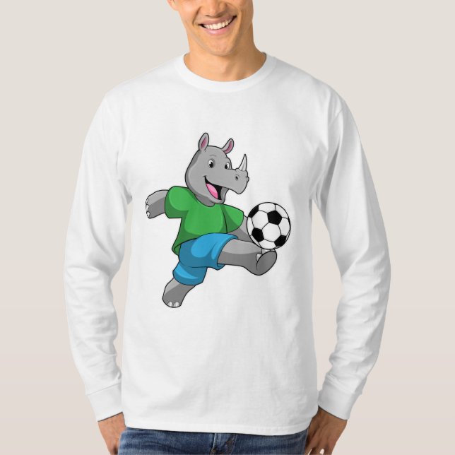 Rhino as Soccer player with Soccer T-Shirt (Front)