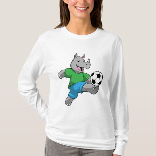 Rhino as Soccer player with Soccer T_Shirt