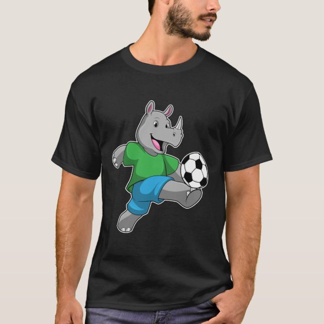Rhino as Soccer player with Soccer T-Shirt (Front)
