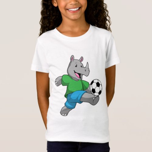 Rhino as Soccer player with Soccer T_Shirt