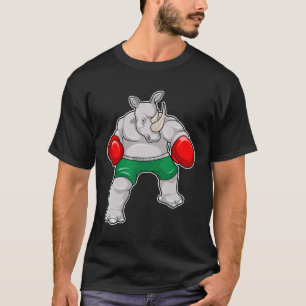 Rhino at Boxing with Boxing gloves T-Shirt