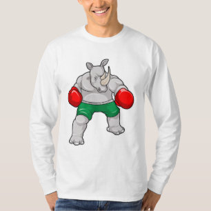Rhino at Boxing with Boxing gloves T-Shirt