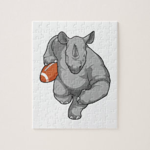 Rhino at Football Sports Jigsaw Puzzle