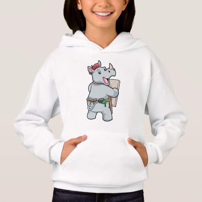 Rhino at Painting with Colors Hoodie (Front)