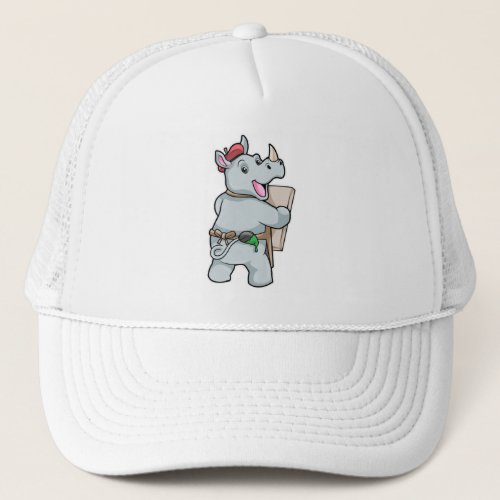 Rhino at Painting with Colours Trucker Hat