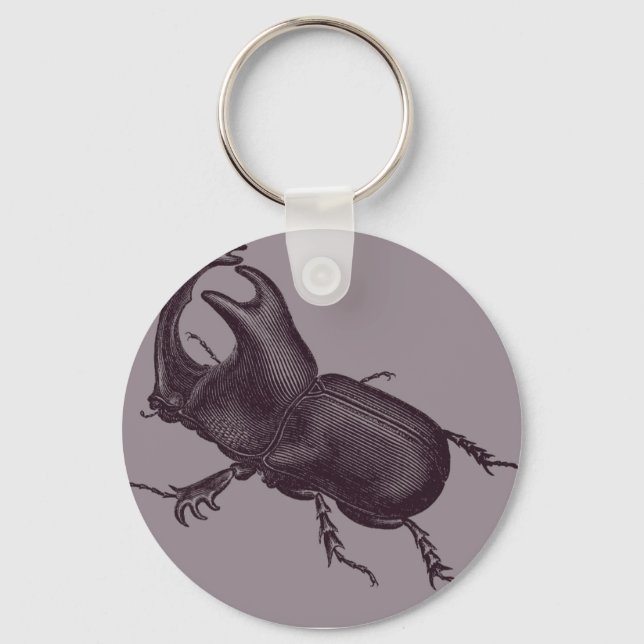 Rhino Beetle, Scarabeus Chorinaeus Keychain (Front)