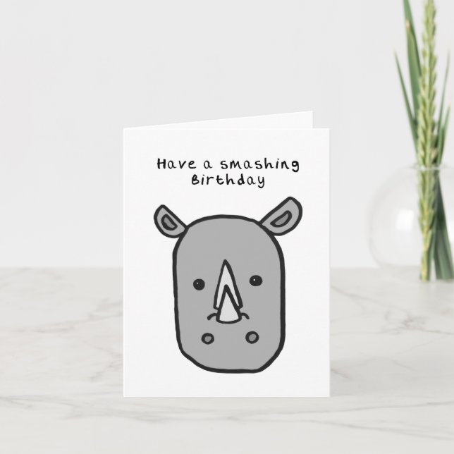 Rhino Birthday Card (Front)
