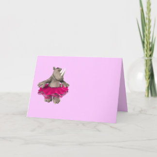 Rhino Blank Baby Shower Invitation Card