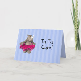 Rhino Blue Baby Shower Invitation Card