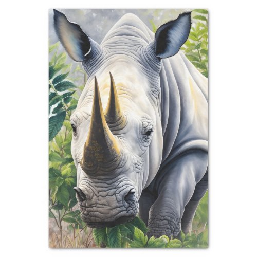 Rhino Botanical Art Tissue Paper