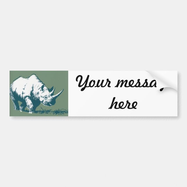 Rhino Bumper Sticker (Front)