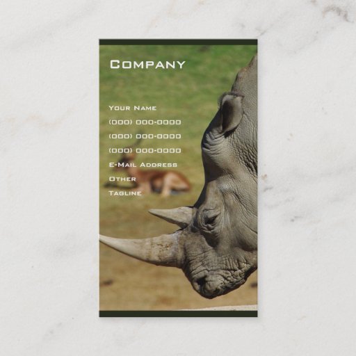 Customizable Rhino Business Card