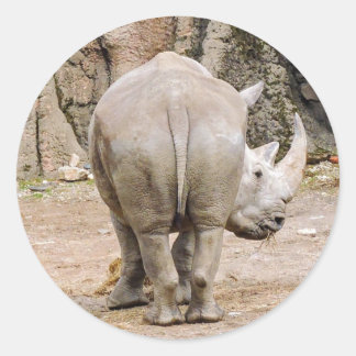 Rhino Butt Classic Round Sticker