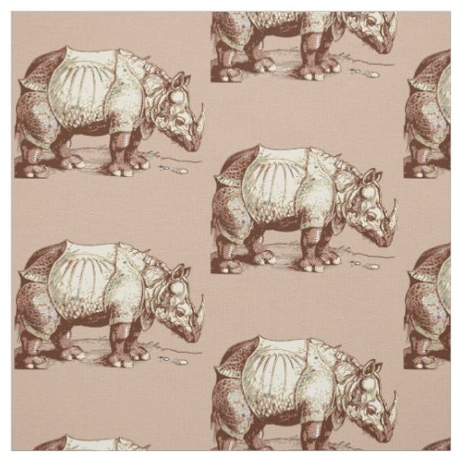 Rhino by Albrecht Durer Fabric