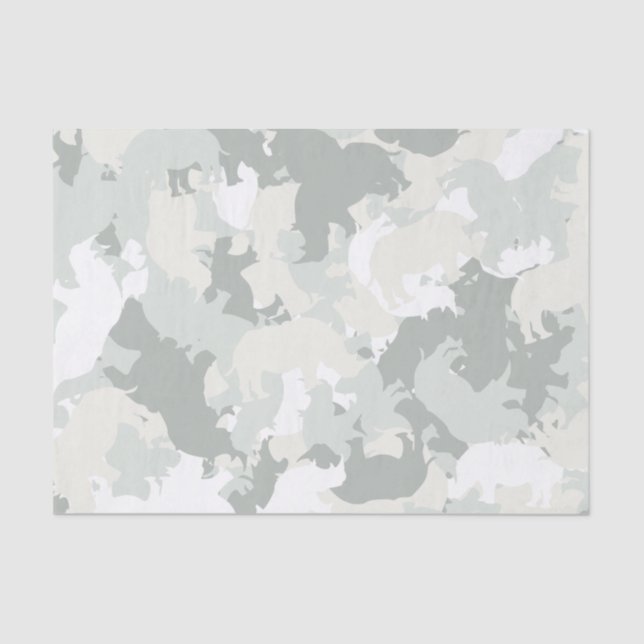 Rhino camouflage tissue paper (Front)