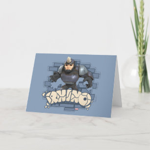 Rhino Character Badge Card