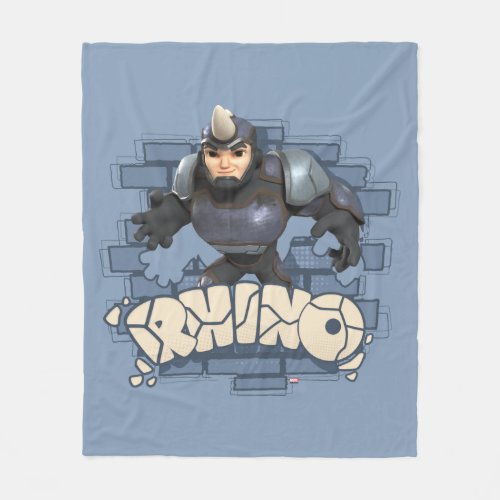 Rhino Character Badge Fleece Blanket