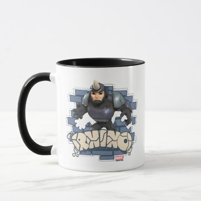 Rhino Character Badge Mug (Left)