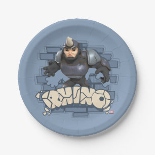 Rhino Character Badge Paper Plates