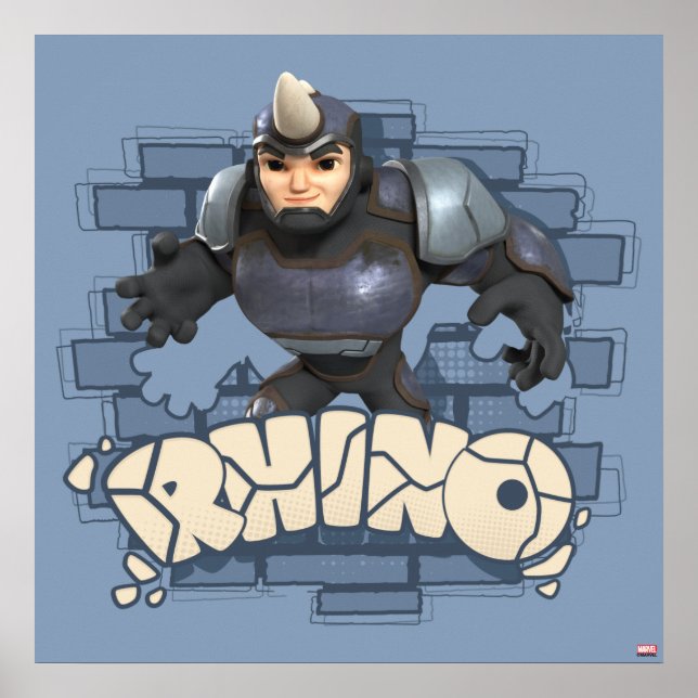 Rhino Character Badge Poster (Front)