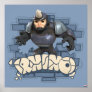 Rhino Character Badge Poster