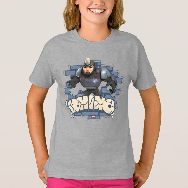 Rhino Character Badge T-Shirt (Front)