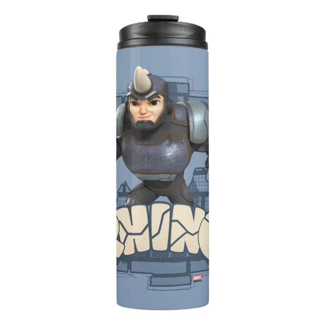 Rhino Character Badge Thermal Tumbler (Front)