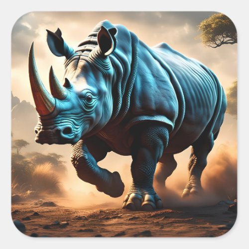 Rhino Charging Square Sticker