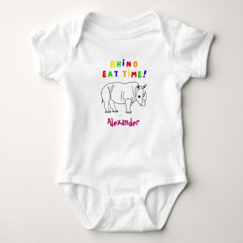 Rhino cute baby bodysuits