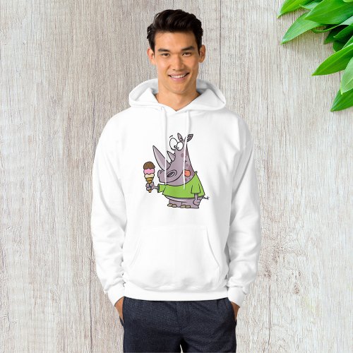 Rhino Eating Ice Cream Hoodie