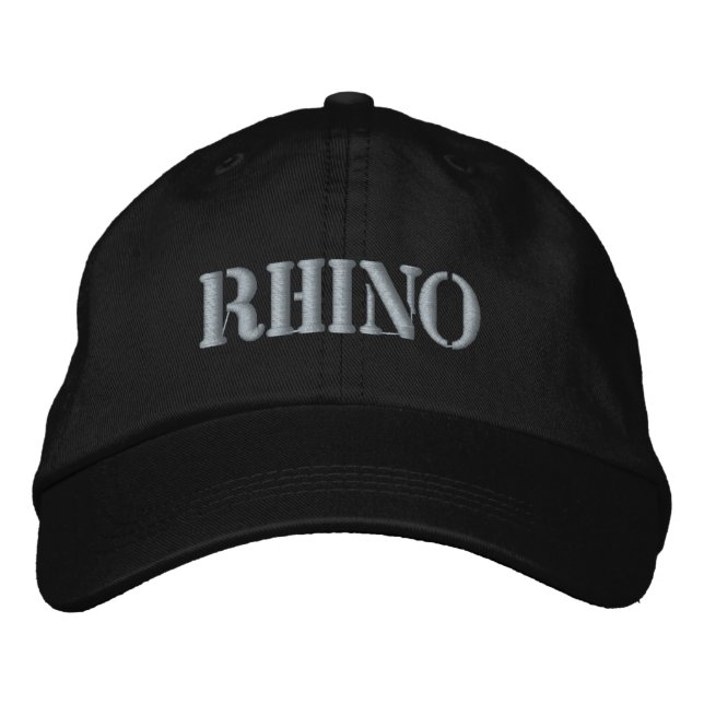 RHINO EMBROIDERED BASEBALL CAP (Front)